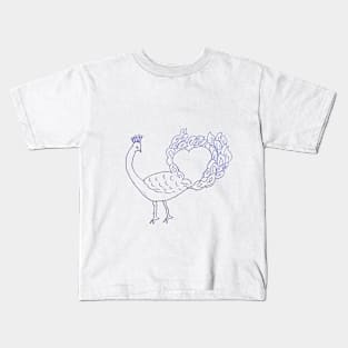 Romancing Peacock Kids T-Shirt